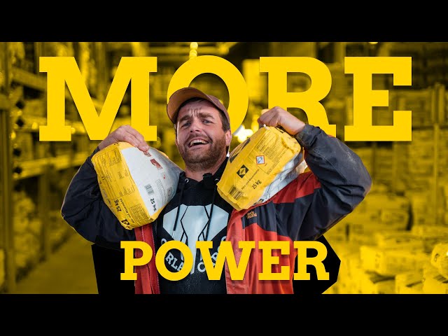 CAN (S)HE HANDLE IT? 200 KILOS OF CEMENT with the NEW eCARLA ;-)