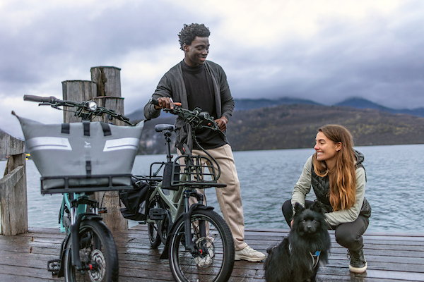 Tern HSD P10 ebike by a lake