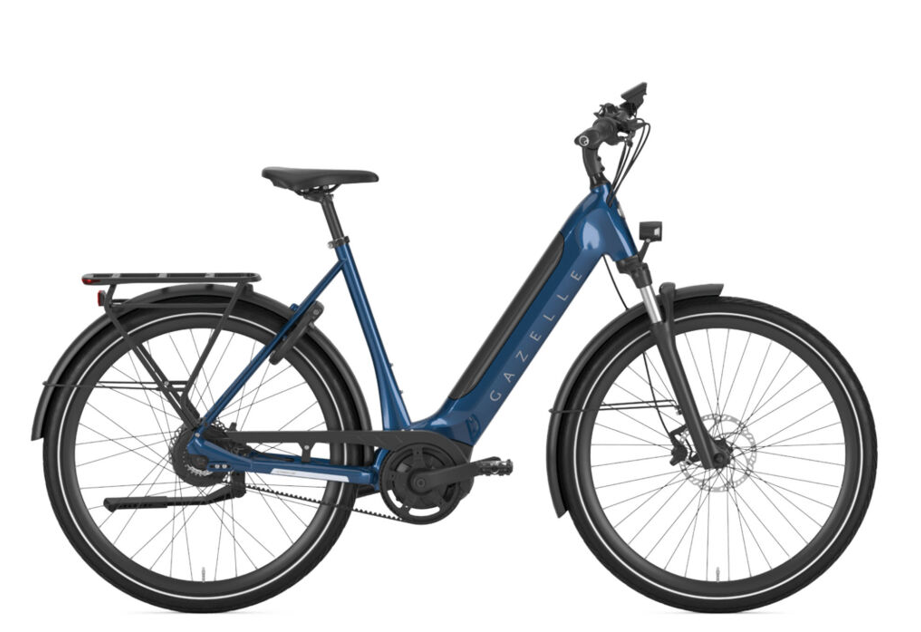 Blue-urban-electric-bike