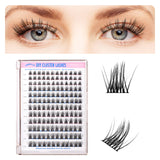Bepholan 144Pcs Cluster Individual Eyelashes Extensions Thin Band & Soft 605-Black